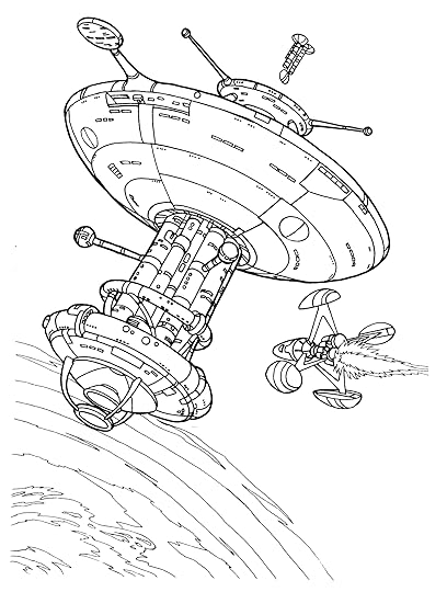 Coloring page - Space station