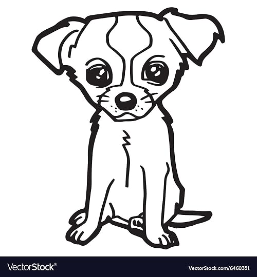Dog and puppy coloring page Royalty Free Vector Image