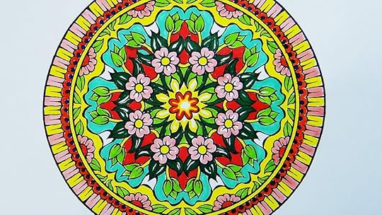 Coloring Book : Mandala with Pink Flowers - YouTube