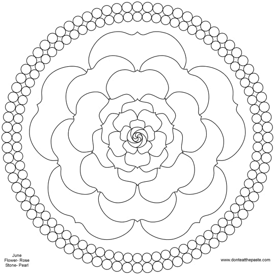 Don't Eat the Paste: June Birthstone and Flower Mandala