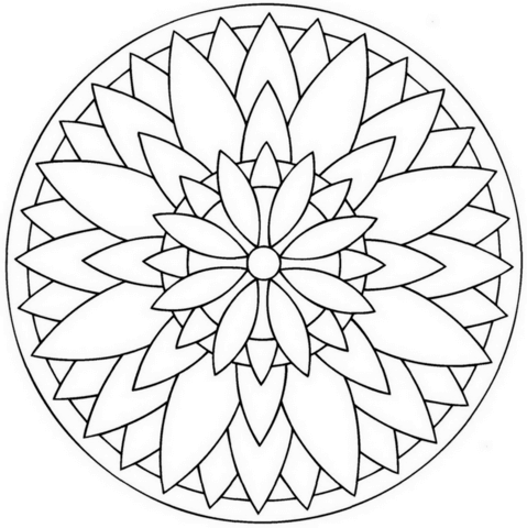 Flower Mandala coloring page | Free Printable Coloring Pages
