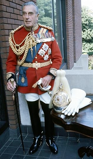 Lord Mountbatten and his gold stick.