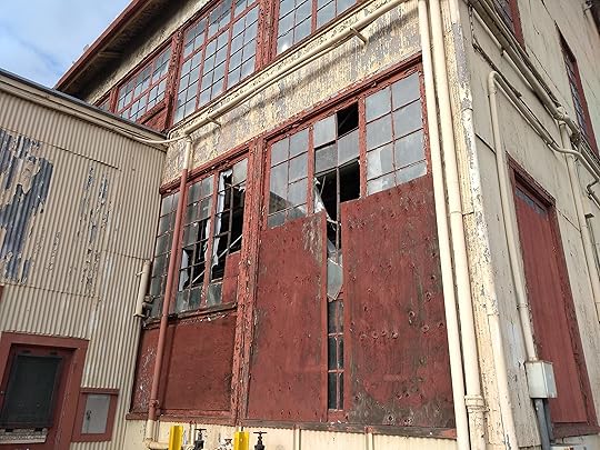 rusting warehouse in Mare Island