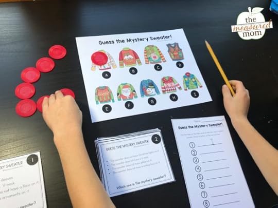 child doing christmas problem solving activity