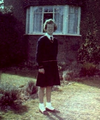 photo of Alison in school uniform aged 11