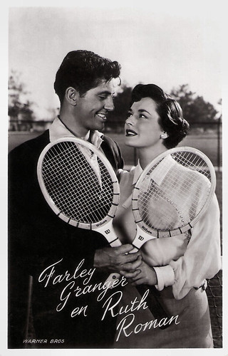 Farley Granger and Ruth Roman in Strangers on a Train (1951)