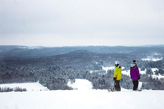 Two people on snow