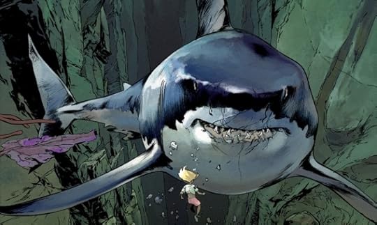 Little girl and shark
