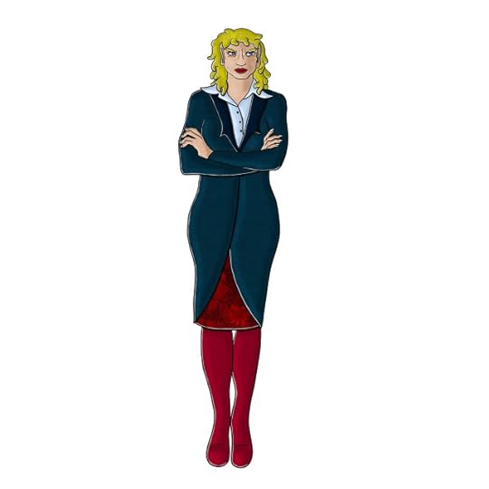 Zelenka standing with her arms crossed