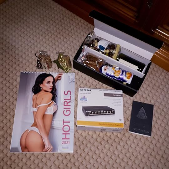 Unwrapped Christmas presents