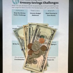grocery savings challenges printable with money