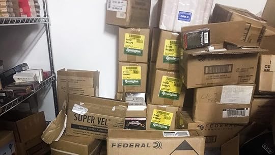 Cases of ammo in storage