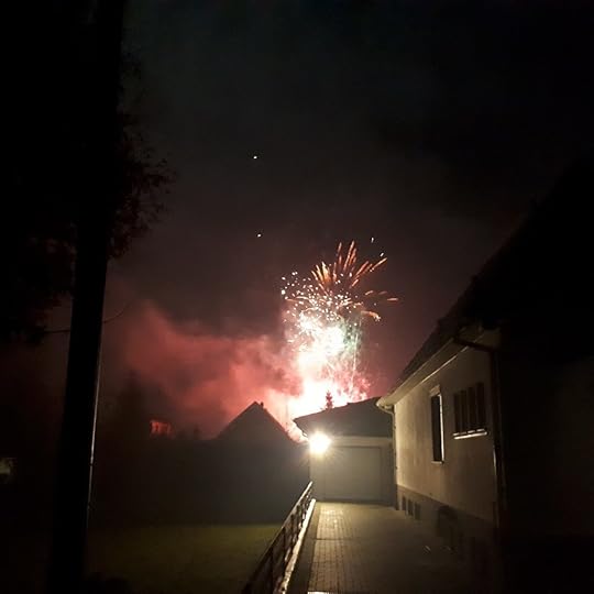 Fireworks and fog