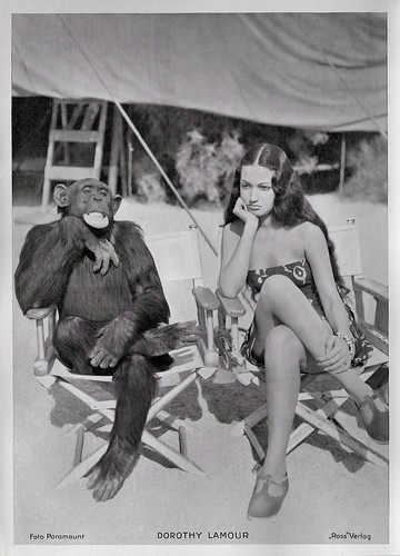 Dorothy Lamour and Chimp