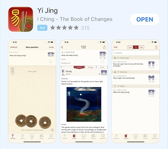Screen shot of Yi Jing app