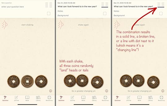 Screen shot of Yi Jing app