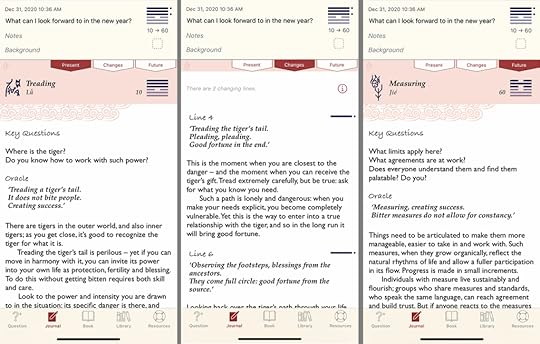 Screen shot of Yi Jing app