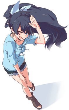 Anime Girl Blue Hair Ponytail | Kumpulan Soal pelajaran 4