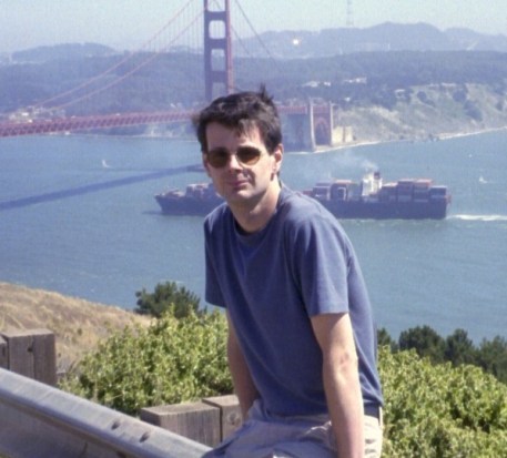 Allan Kelly on the north side of the Golden Gate bridge, 2001.