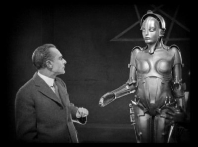 The robot, Parody, extends a hand to the repulsed Joh Frederson