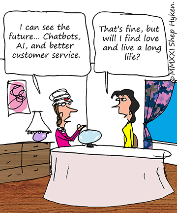 A Woman Talks to a Fortune Teller About the Future