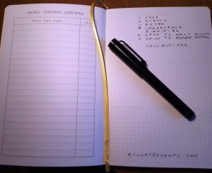 image of spread in my bullet journal