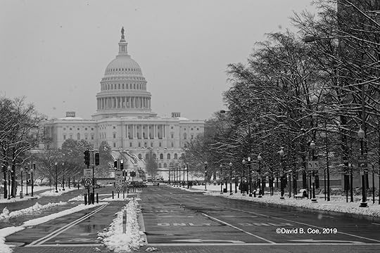 U.S. Capitol in Snow, by David B. Coe