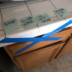 silverware drawer with warning