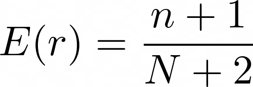 E(r) = \frac{n+1}{N+2}