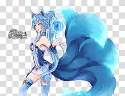 Anime Render , girl anime character with blue tail illustration transparent background PNG clipart | HiClipart