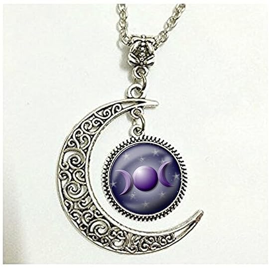 Amazon.com: Full Moon Necklace Glass Art Picture Triple Goddess Pendant, Wiccan Jewelry, Moon Goddess Jewelry, Wiccan Necklace Charm (6): Clothing