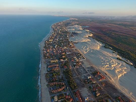 A Bird's view of the south coastal white beaches of Diani, Kenya