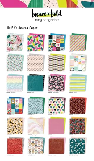 Amy Tangerine Brave + Bold collection. Bright, colorful double-sided patterned papers, bold animal prints, positive icons and more!
