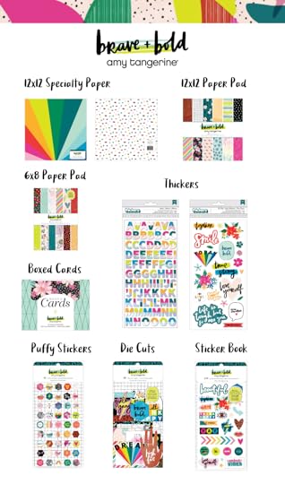 Amy Tangerine’s newest collection for 2021 - Brave and Bold! Featuring specialty patterned papers, sticker books, hexagonal puffy stickers, colorful die-cuts, paper pads, a boxed card set, alphabet thickers and phrases!