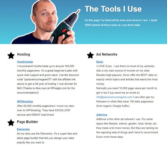 Passive Income Geek tools