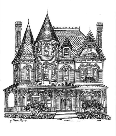 Printable coloring pages for adults/ Victorian Houses ...