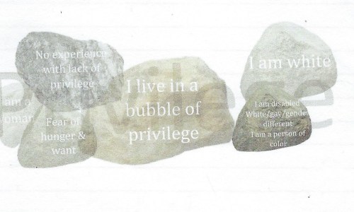 privilege masked by stones