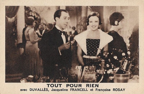 Duvallès and Jacqueline Francell in Tout pour rien (1933)