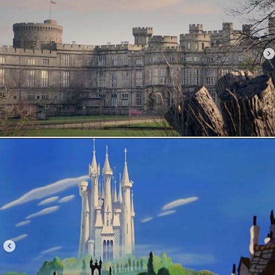 “Balmoral Castle” in The Crown, which was actually portrayed by Ardverikie House vs. the King’s Castle in Cinderella.