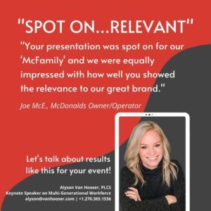 Alyson Van Hooser Leadership Relevant Testimonial