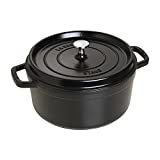 STAUB Cast Iron Round Cocotte, 5.5-quart, Black Matte