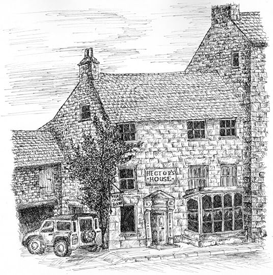 line drawing of Hector's House by T E Shepherd