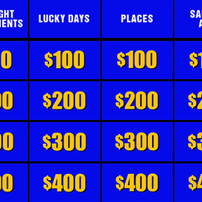 Japan Jeopardy board