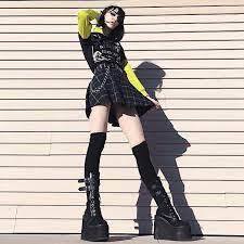 When you grow up wanting to be a bratz doll & #Demonia Swing-221 boots make all ur dreamz come true 🥰🖤💀. ��� | Alternative outfits, Edgy outfits, Grunge outfits