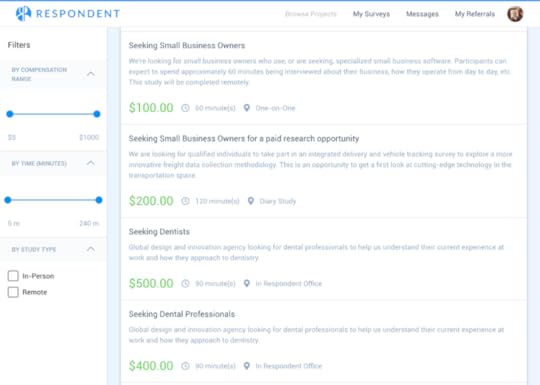 Respondent review: Respondent interface