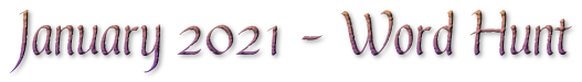 January 2021 - Word Hunt