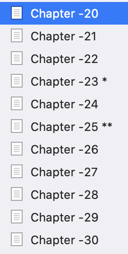 Still to go chapters remaining