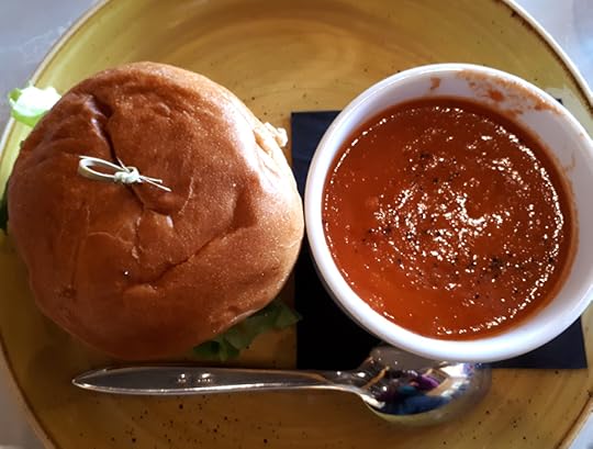 Beef Burger and Tomato Bisque