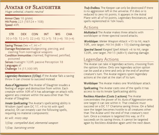Avatar of Slaughter Stats - generated on Homebrewery