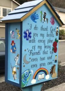 Oswald Chambers quote on a Little Library